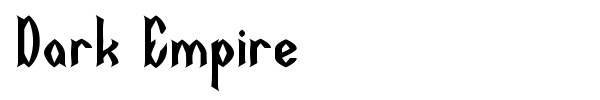 Dark Empire font preview